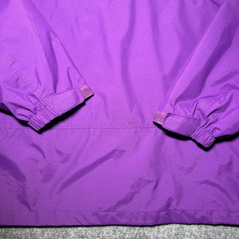 Vintage Eddie Bauer Jacket Mens XL Purple Teal Gore-Tex Hooded Rain Coat 90s - Picture 10 of 12